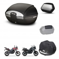 SHAD Maletas SH35 PREMIUM + soporte montaje baul SH45 accesorios KIT-474383