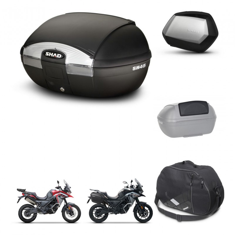 SHAD Maletas SH35 PREMIUM + soporte montaje baul SH45 accesorios KIT-474383