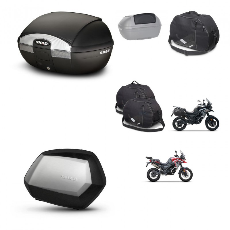 SHAD Maletas SH35 PREMIUM + soporte montaje baul SH45 accesorios KIT-474384