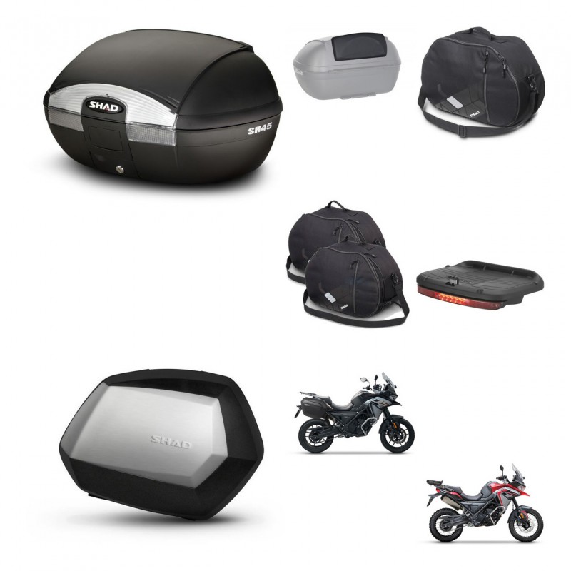 SHAD SH35 PREMIUM suitcases + mounting bracket SH45 trunk accessories KIT-474390