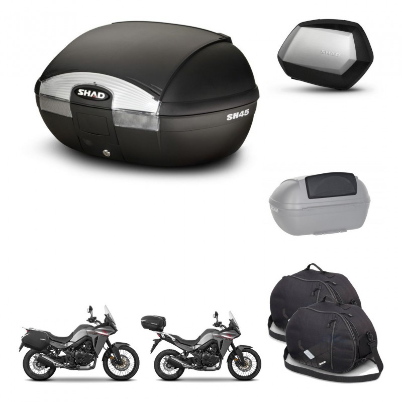 SHAD Maletas SH35 PREMIUM + soporte montaje baul SH45 accesorios KIT-474420