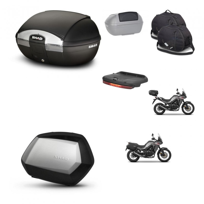 SHAD SH35 PREMIUM suitcases + mounting bracket SH45 trunk accessories KIT-474426