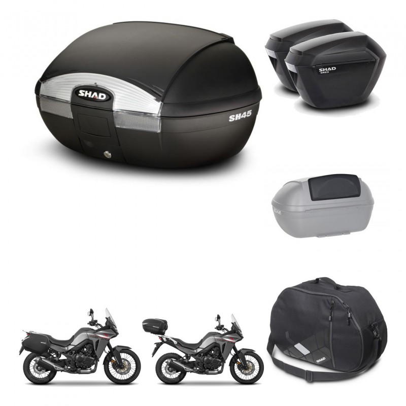 SHAD Maletas sh23 + soporte montaje baul SH45 accesorios KIT-474430