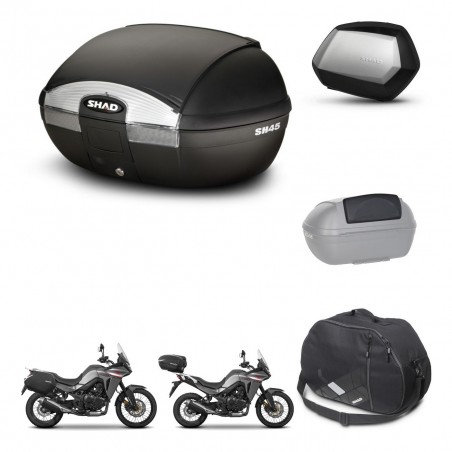 SHAD Maletas SH35 PREMIUM + soporte montaje baul SH45 accesorios KIT-474431