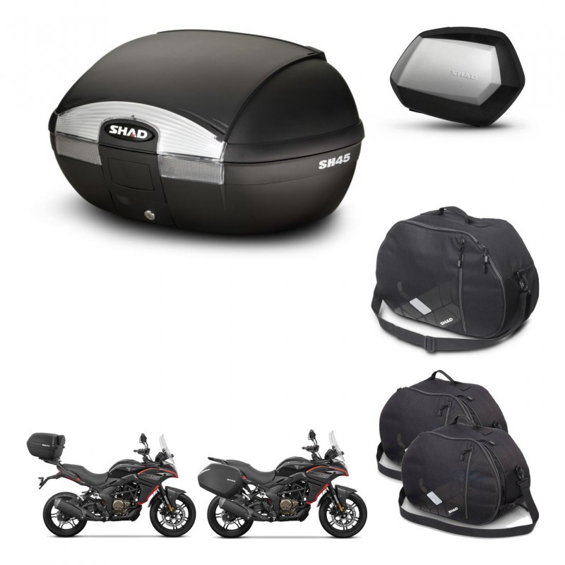 SHAD SH35 PREMIUM suitcases + mounting bracket SH45 trunk accessories KIT-474456