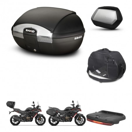 SHAD Maletas SH35 PREMIUM + soporte montaje baul SH45 accesorios KIT-474461