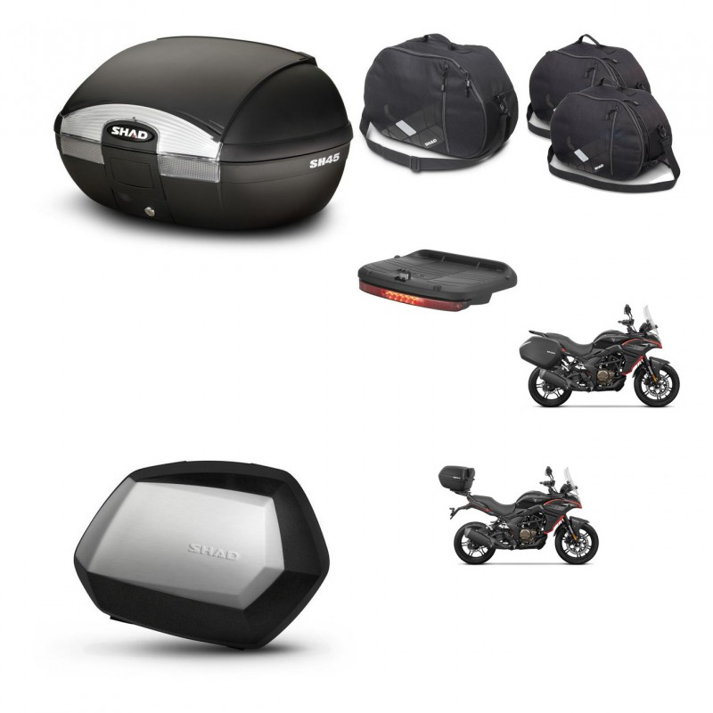 SHAD SH35 PREMIUM suitcases + mounting bracket SH45 trunk accessories KIT-474462