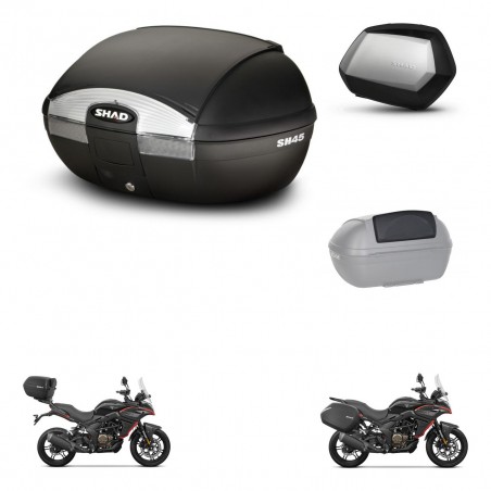 SHAD Maletas SH35 PREMIUM + soporte montaje baul SH45 accesorios KIT-474467