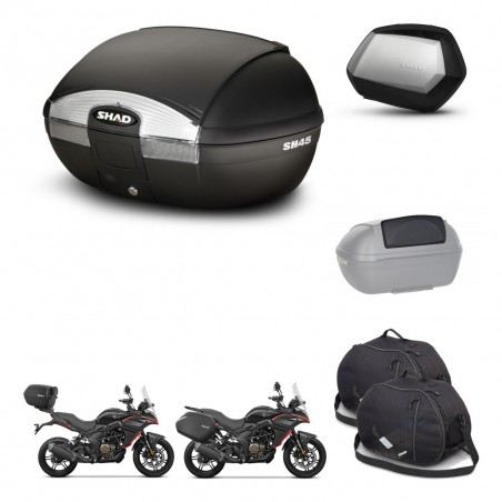 SHAD Maletas SH35 PREMIUM + soporte montaje baul SH45 accesorios KIT-474468