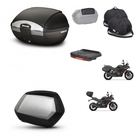 SHAD Maletas SH35 PREMIUM + soporte montaje baul SH45 accesorios KIT-474474