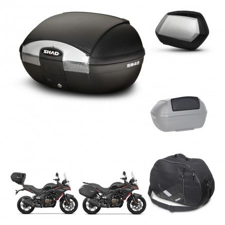 SHAD Maletas SH35 PREMIUM + soporte montaje baul SH45 accesorios KIT-474479