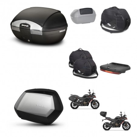 SHAD Maletas SH35 PREMIUM + soporte montaje baul SH45 accesorios KIT-474486
