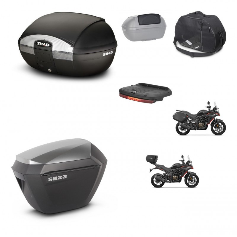SHAD Maletas sh23 alu + soporte montaje baul SH45 accesorios KIT-474487