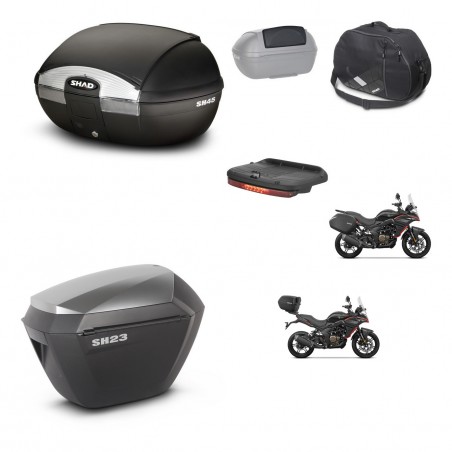 SHAD Maletas sh23 alu + soporte montaje baul SH45 accesorios KIT-474487