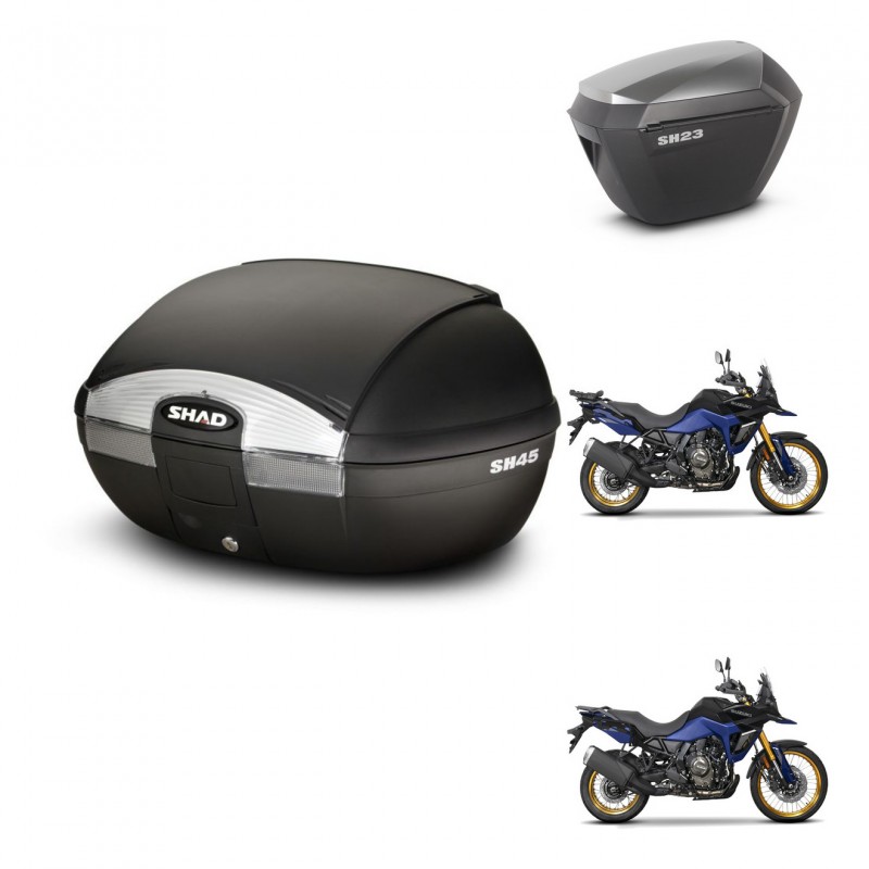 SHAD Maletas sh23 alu + soporte montaje baul SH45 KIT-474493