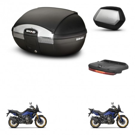 SHAD Maletas SH35 PREMIUM + soporte montaje baul SH45 accesorios KIT-474497
