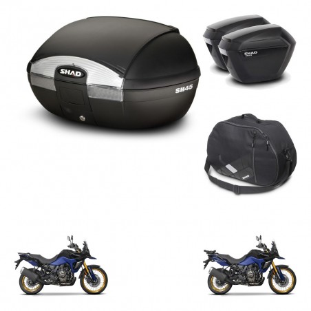 SHAD SH23 suitcases + mounting bracket SH45 trunk accessories KIT-474502