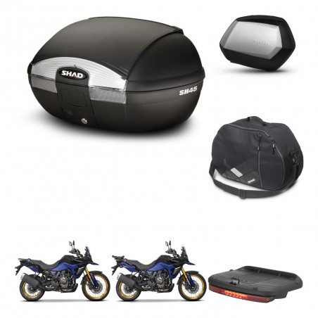 SHAD Maletas SH35 PREMIUM + soporte montaje baul SH45 accesorios KIT-474509