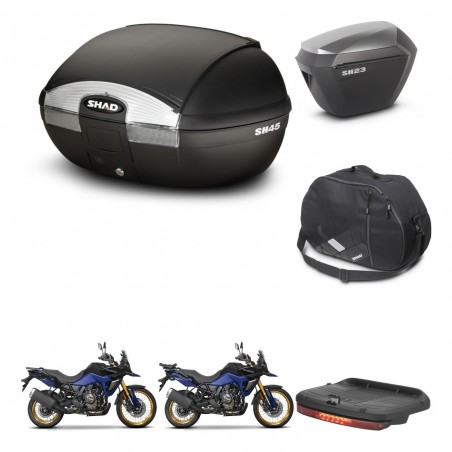 SHAD Maletas sh23 alu + soporte montaje baul SH45 accesorios KIT-474511