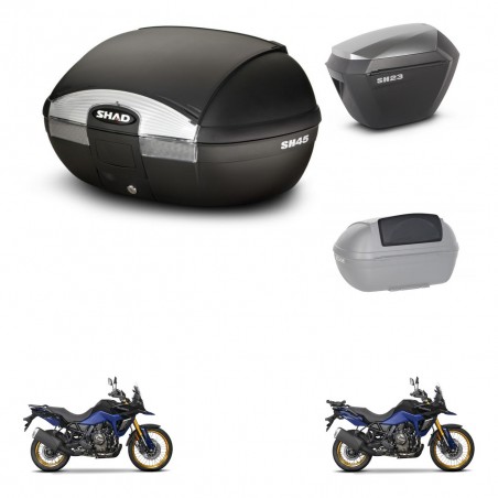 SHAD Maletas sh23 alu + soporte montaje baul SH45 accesorios KIT-474517