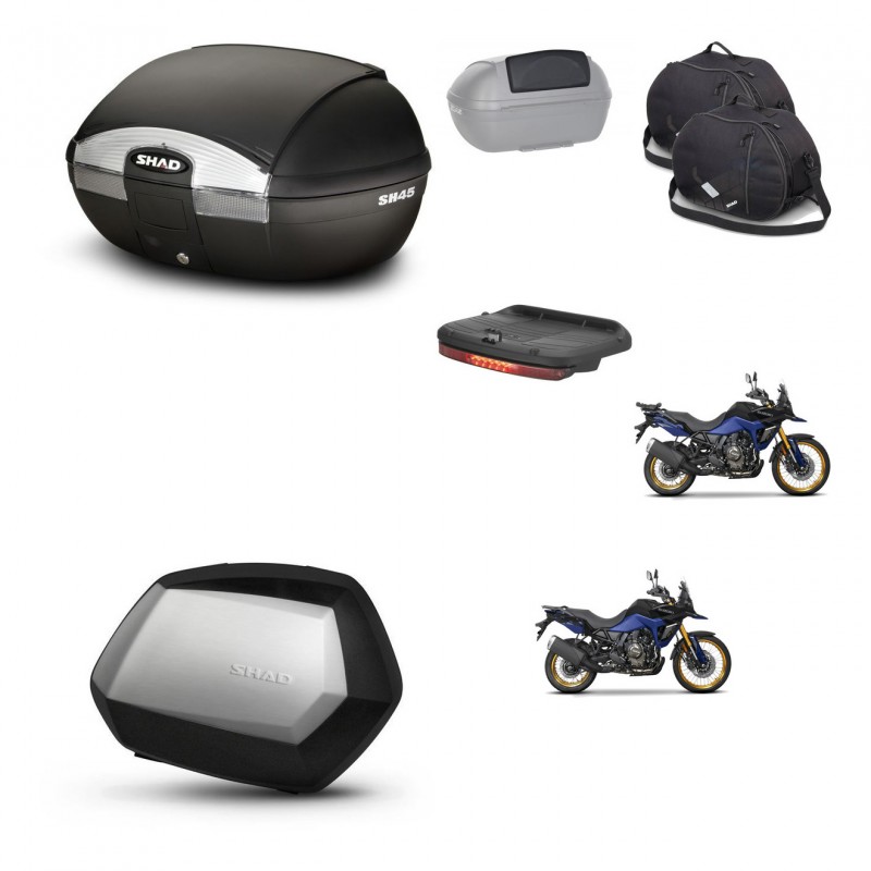 SHAD SH35 PREMIUM suitcases + mounting bracket SH45 trunk accessories KIT-474522