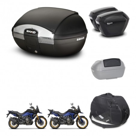 SHAD SH23 suitcases + mounting bracket SH45 trunk accessories KIT-474526