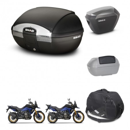 SHAD Maletas sh23 alu + soporte montaje baul SH45 accesorios KIT-474529
