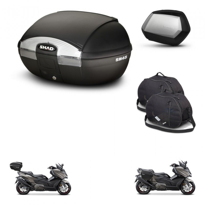 SHAD Maletas SH35 PREMIUM + soporte montaje baul SH45 accesorios KIT-474588