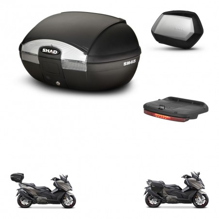 SHAD Maletas SH35 PREMIUM + soporte montaje baul SH45 accesorios KIT-474593