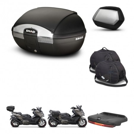 SHAD Maletas SH35 PREMIUM + soporte montaje baul SH45 accesorios KIT-474594