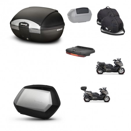 SHAD SH35 PREMIUM suitcases + mounting bracket SH45 trunk accessories KIT-474618