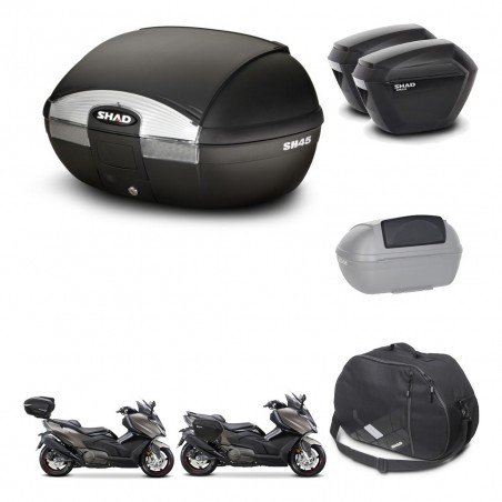SHAD Maletas sh23 + soporte montaje baul SH45 accesorios KIT-474622
