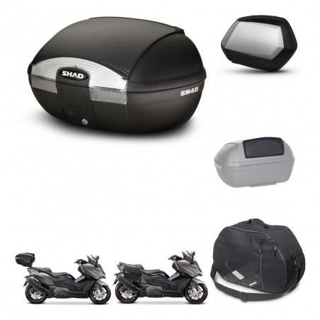 SHAD Maletas SH35 PREMIUM + soporte montaje baul SH45 accesorios KIT-474623