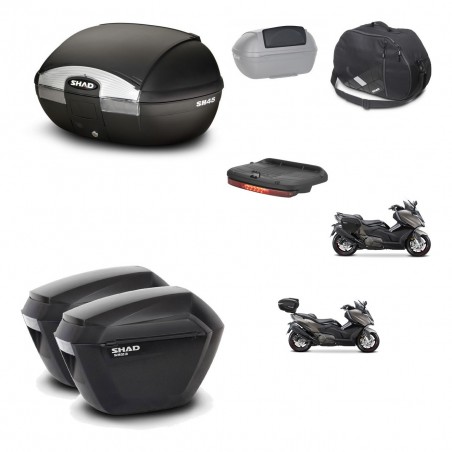 SHAD Maletas sh23 + soporte montaje baul SH45 accesorios KIT-474628