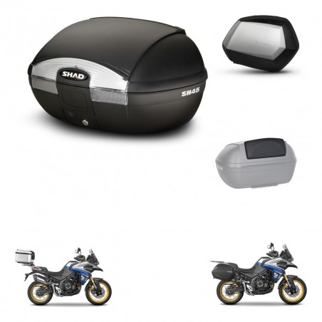 SHAD Maletas SH35 PREMIUM + soporte montaje baul SH45 accesorios KIT-474659