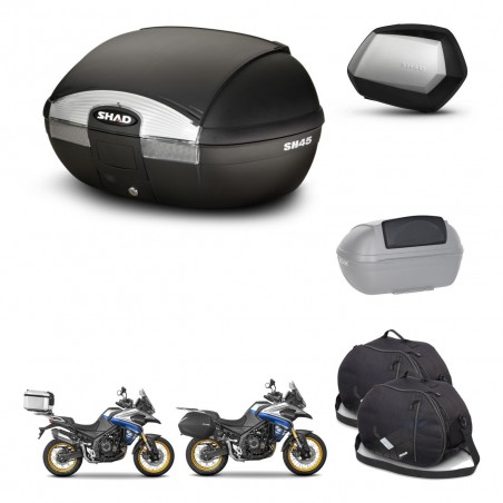 SHAD Maletas SH35 PREMIUM + soporte montaje baul SH45 accesorios KIT-474660
