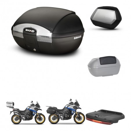 SHAD Maletas SH35 PREMIUM + soporte montaje baul SH45 accesorios KIT-474665