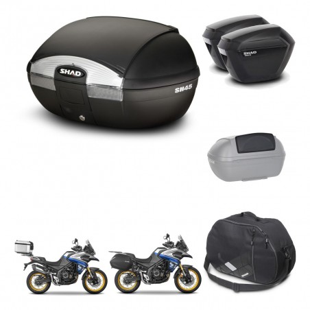 SHAD Maletas sh23 + soporte montaje baul SH45 accesorios KIT-474670