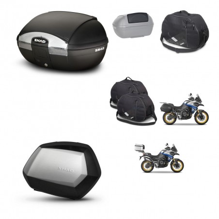 SHAD SH35 PREMIUM suitcases + mounting bracket SH45 trunk accessories KIT-474672