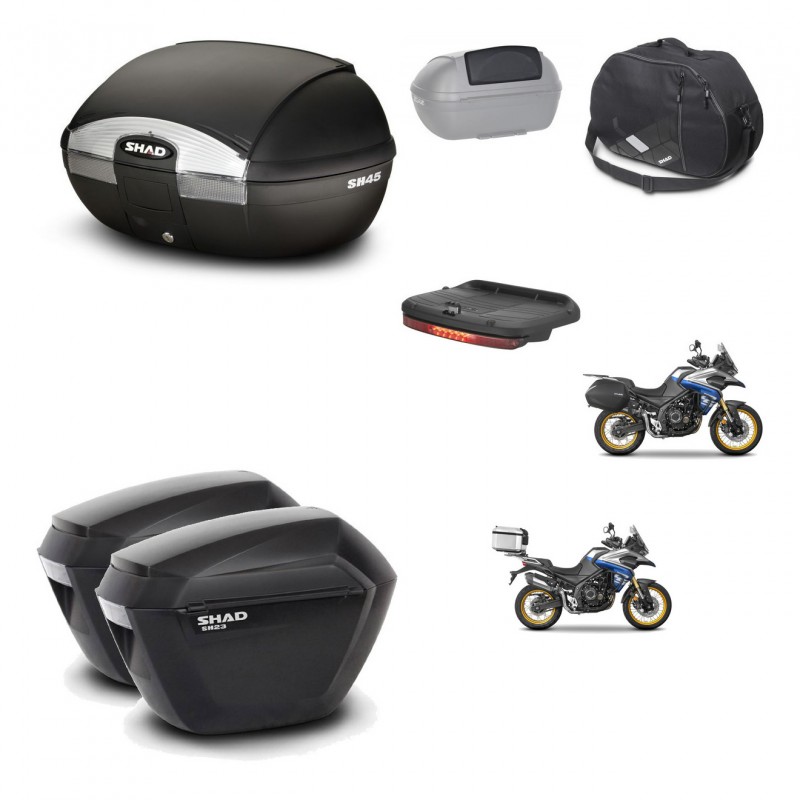SHAD SH23 suitcases + mounting bracket SH45 trunk accessories KIT-474676