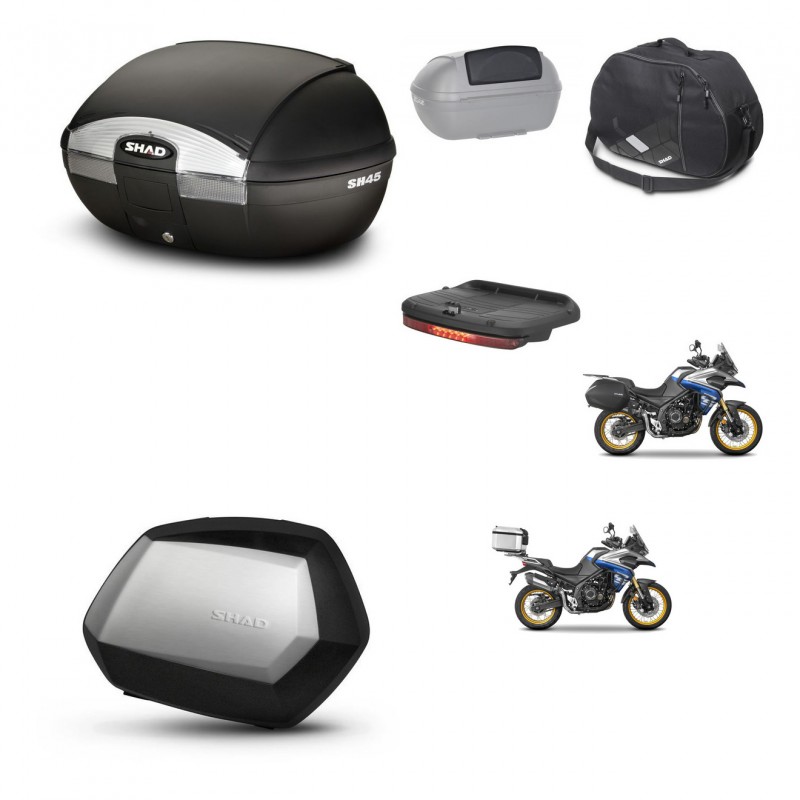 SHAD SH35 PREMIUM suitcases + mounting bracket SH45 trunk accessories KIT-474677