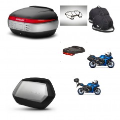SHAD Maletas SH35 PREMIUM + soporte montaje baul SH50 accesorios KIT-474858