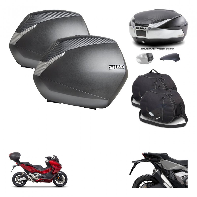 SHAD Baul SH48 tapa respaldo + soporte montaje maletas SH36 accesorios KIT-475461