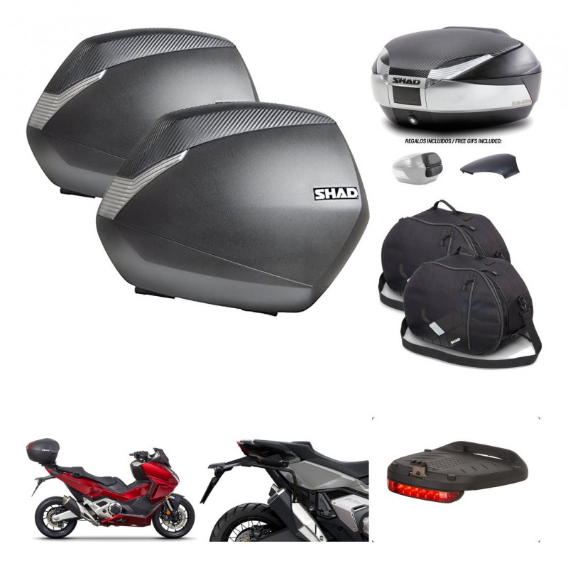 SHAD Baul SH48 tapa respaldo + soporte montaje maletas SH36 accesorios KIT-475467