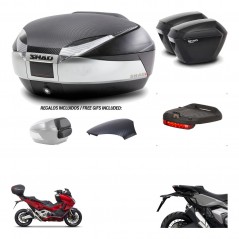 SHAD Suitcases sh23 + mounting bracket trunk SH48 backrest cover accessories KIT-475468