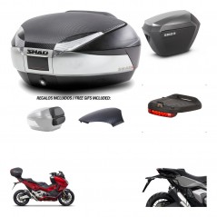 SHAD SH23 alu suitcases + mounting bracket SH48 trunk backrest cover accessories KIT-475471