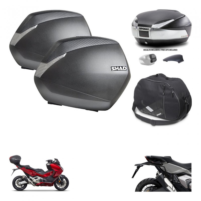SHAD Baul SH48 tapa respaldo + soporte montaje maletas SH36 accesorios KIT-475472