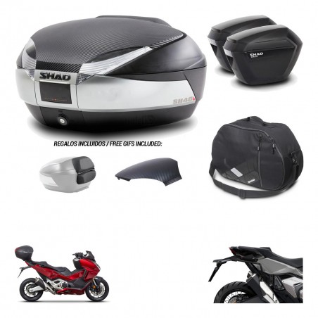 SHAD Suitcases sh23 + mounting bracket trunk SH48 backrest cover accessories KIT-475474