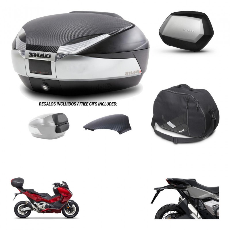SHAD SH35 PREMIUM suitcases + mounting bracket SH48 trunk backrest cover accessories KIT-475475