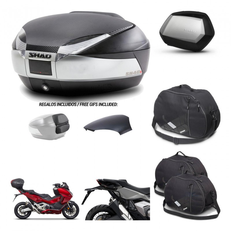 SHAD SH35 PREMIUM suitcases + mounting bracket SH48 trunk backrest cover accessories KIT-475476